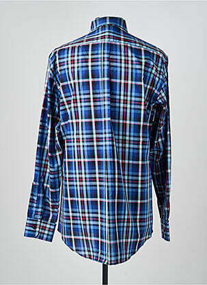 Chemise manches longues imprimé carreaux bleu LUI homme