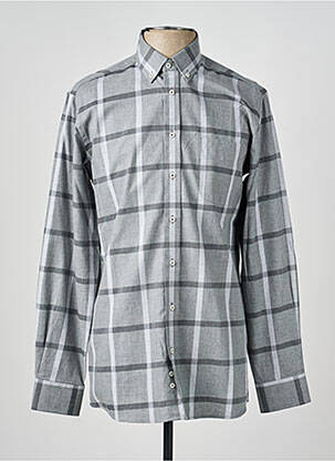 Chemise manches longues coupe droite gris CHATEL homme