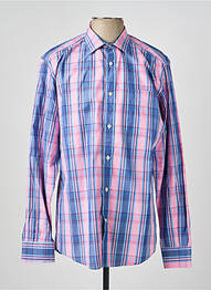 Chemise manches longues coupe droite bleu LUI homme