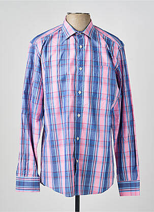 Chemise manches longues coupe droite bleu LUI homme