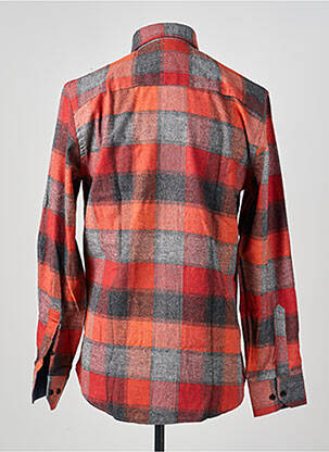 Chemise manches longues imprimé carreaux orange CAP 10 TEN homme