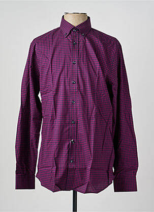 Chemise manches longues imprimé carreaux violet SEIDENSTICKER homme