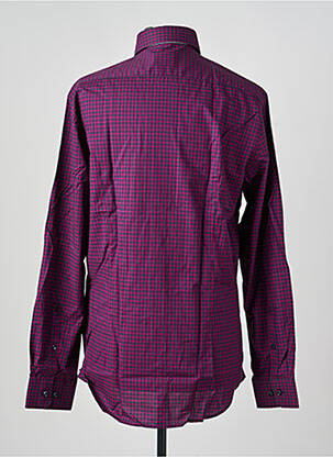 Chemise manches longues imprimé carreaux violet SEIDENSTICKER homme