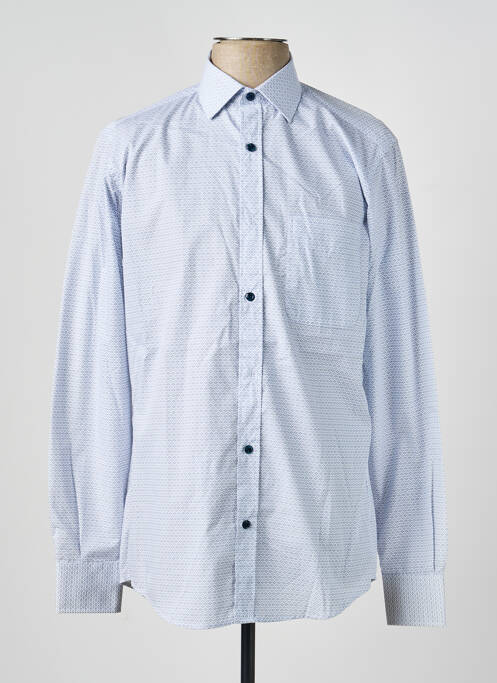 Chemise manches longues imprimé fantaisie bleu LUI homme