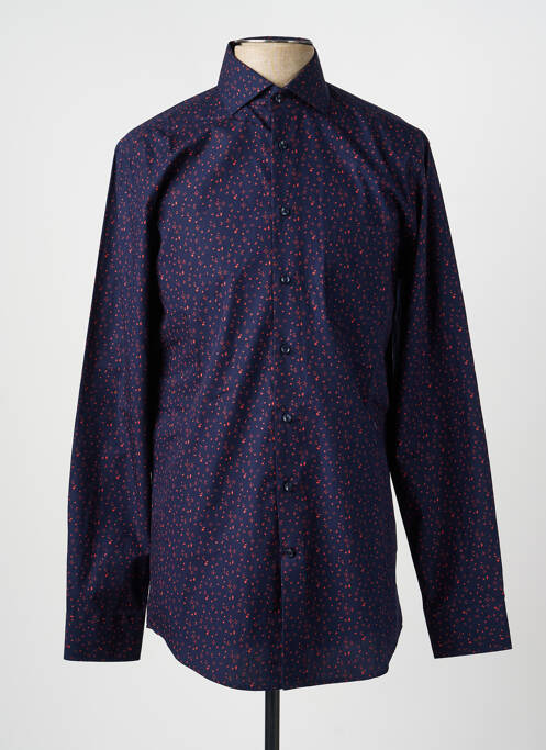 Chemise manches longues imprimé fantaisie bleu SEIDENSTICKER homme