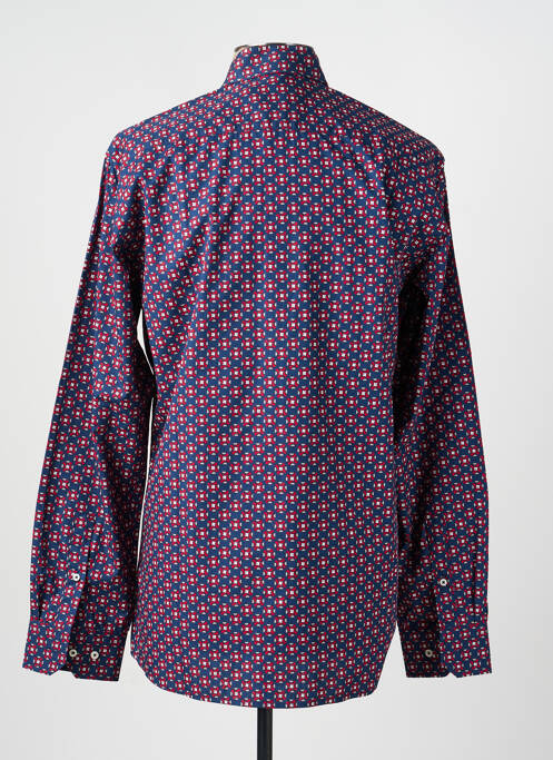 Chemise manches longues imprimé fantaisie bleu CHATEL homme
