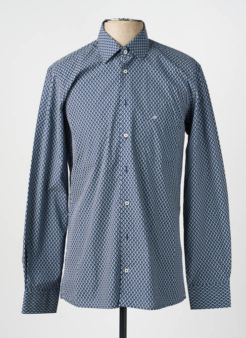 Chemise manches longues imprimé fantaisie bleu CHATEL homme