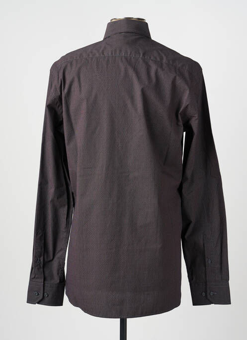 Chemise manches longues imprimé fantaisie noir CHATEL homme