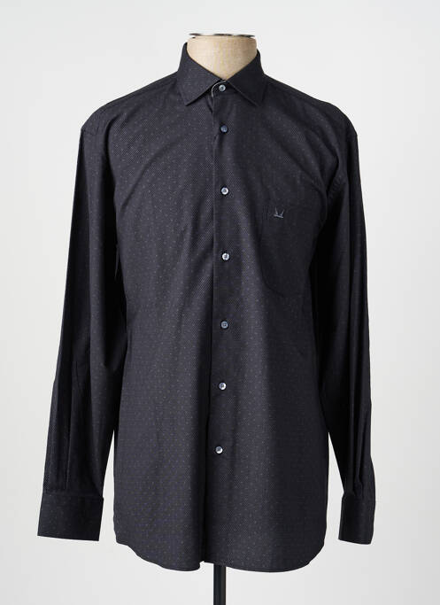Chemise manches longues imprimé fantaisie noir LOUIS VICTOR homme
