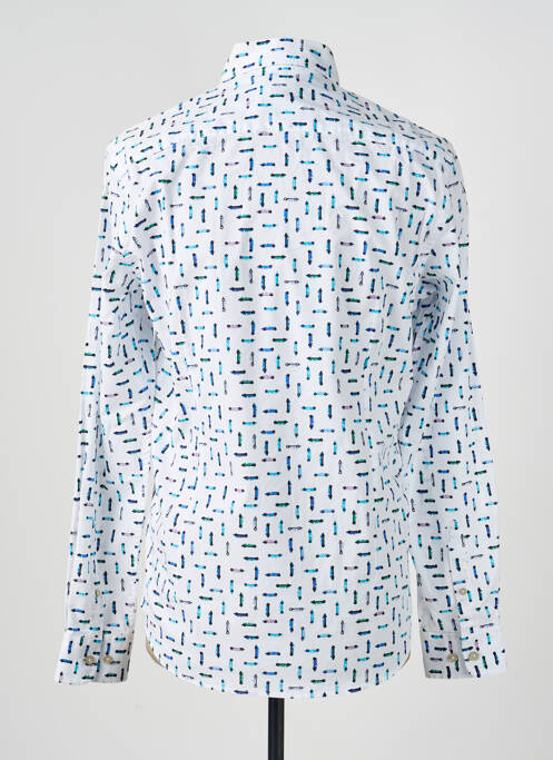 Chemise manches longues imprimé fantaisie blanc DELAHAYE homme