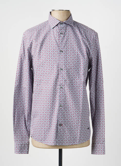 Chemise manches longues imprimé fantaisie rouge DELAHAYE homme