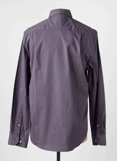 Chemise manches longues imprimé fantaisie gris DELAHAYE homme