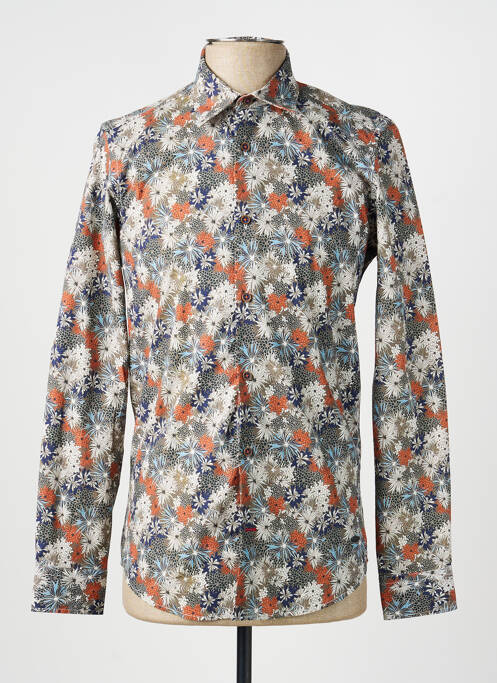 Chemise manches longues imprimé fantaisie vert DELAHAYE homme