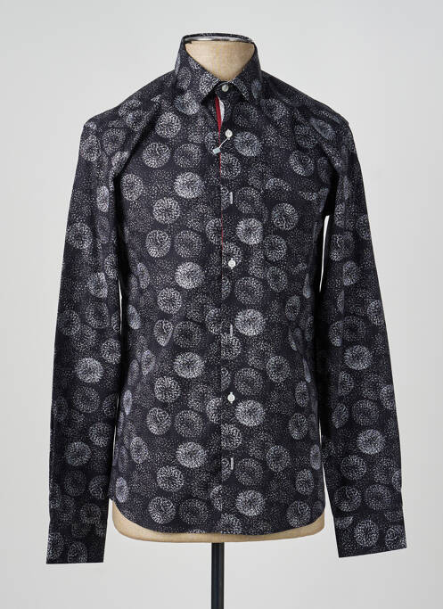 Chemise manches longues imprimé fantaisie noir FOX homme