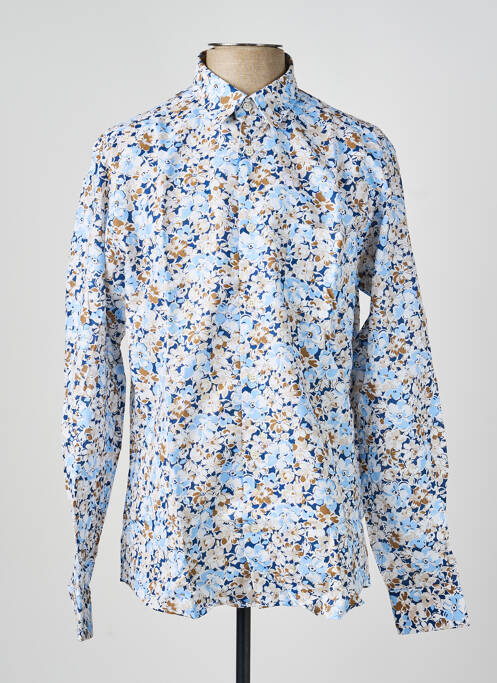 Chemise manches longues imprimé fantaisie bleu LUI homme