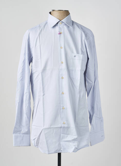 Chemise manches longues coupe droite bleu JEAN CHATEL homme