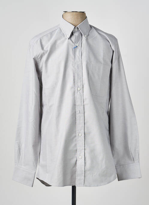 Chemise manches longues coupe cintrée gris LUI homme