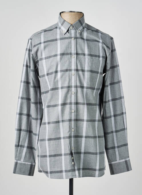 Chemise manches longues coupe droite gris CHATEL homme