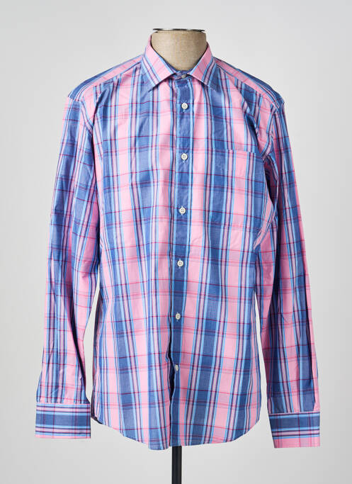 Chemise manches longues coupe droite bleu LUI homme