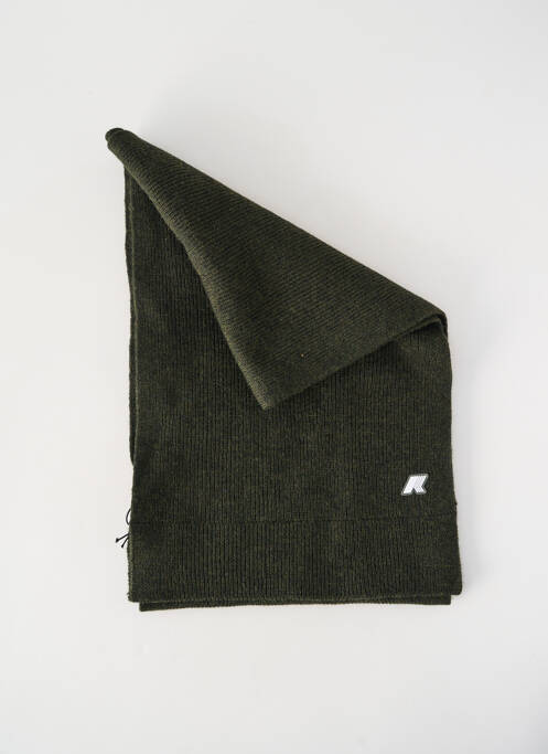 Echarpe tissage chiné vert K. WAY homme