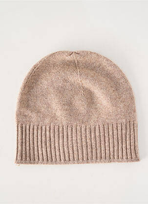 Chapeau bord-côtes beige ABSOLUT CASHMERE homme