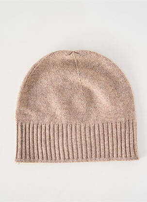 Chapeau bord-côtes beige ABSOLUT CASHMERE homme