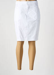 Jupe mi-longue coupe droite blanc TELMAIL femme