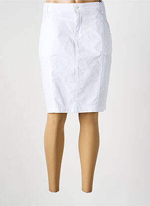 Jupe mi-longue coupe droite blanc TELMAIL femme