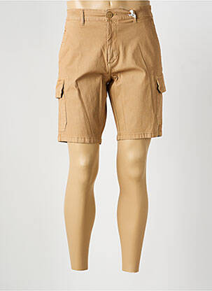 Bermuda coupe droite beige REVER FLOW homme