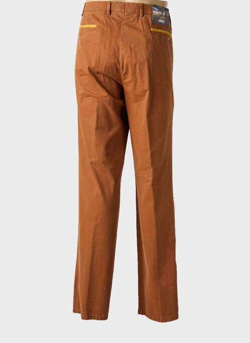 Pantalon chino fermeture zippée sous rabat boutonné marron MEYER femme