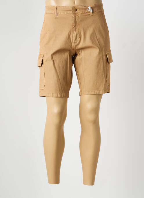 Bermuda coupe droite beige REVER FLOW homme
