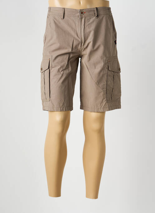 Bermuda coupe droite beige COFOX homme