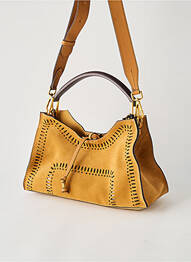Sac cuir grainé forme rectangulaire marron GIANNI CHIARINI femme