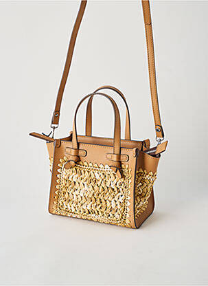 Sac type de porter main forme carré marron GIANNI CHIARINI femme