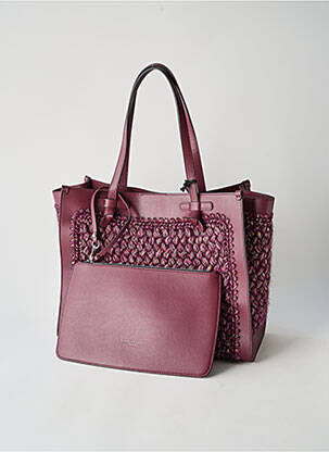 Sac fermeture rabat clipsé forme rectangulaire violet GIANNI CHIARINI femme
