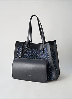 Sac fermeture rabat clipsé forme rectangulaire bleu GIANNI CHIARINI femme