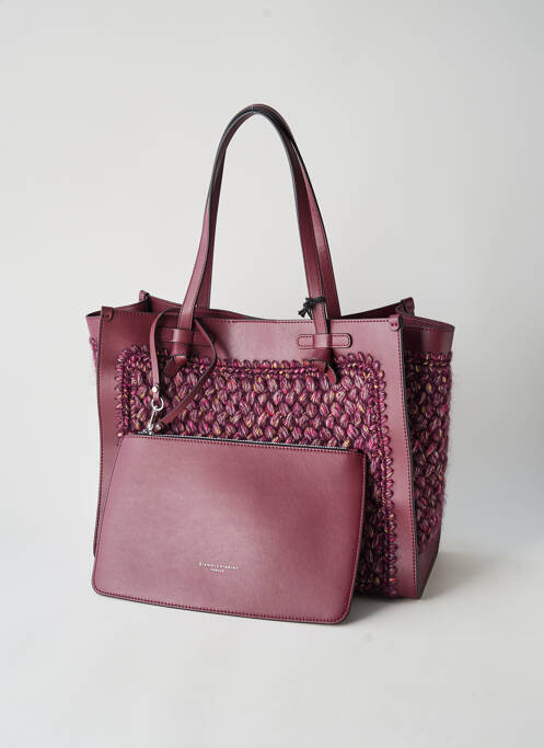Sac fermeture rabat clipsé forme rectangulaire violet GIANNI CHIARINI femme