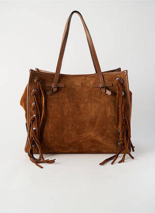 Sac fermeture fermeture aimantée forme rectangulaire marron GIANNI CHIARINI femme