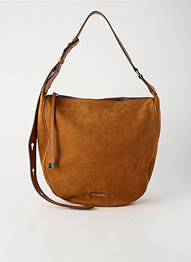 Sac cuir grainé forme rectangulaire marron GIANNI CHIARINI femme