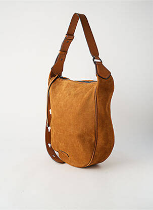 Sac cuir grainé forme rectangulaire marron GIANNI CHIARINI femme