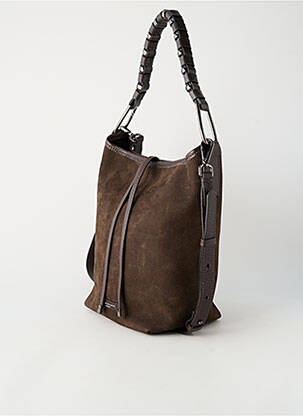 Sac fermeture fermeture aimantée forme rectangulaire marron GIANNI CHIARINI femme