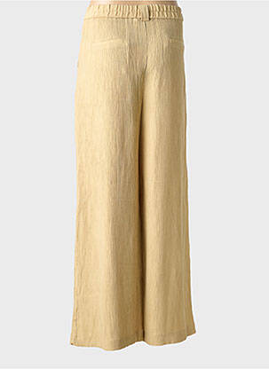 Pantalon large tissage crêpe taille normale beige SEE U SOON femme