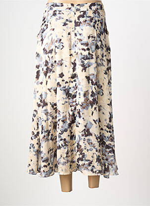 Jupe longue fermeture zippée au dos beige ORFEO femme