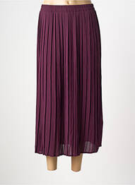 Jupe longue tissage plissé violet GRACE & MILA femme