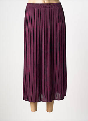 Jupe longue tissage plissé violet GRACE & MILA femme