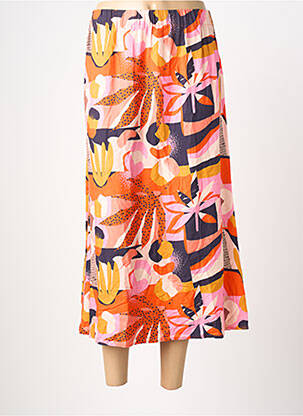 Jupe longue imprimé fantaisie orange ZIBI LONDON femme