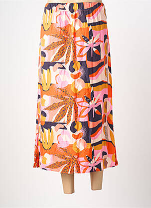 Jupe longue imprimé fantaisie orange ZIBI LONDON femme