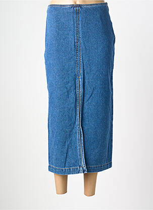 Jupe longue coupe droite bleu RUE MAZARINE femme