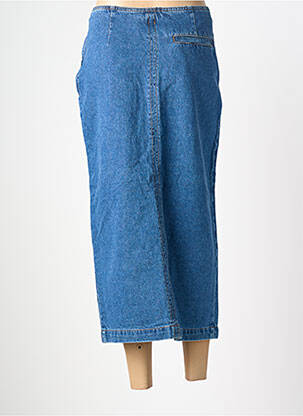 Jupe longue coupe droite bleu RUE MAZARINE femme