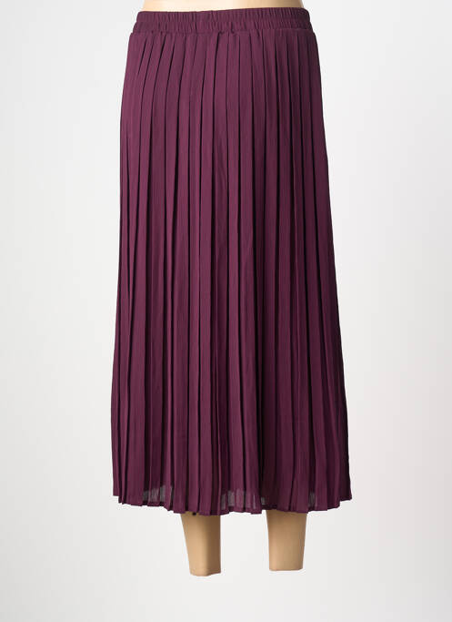 Jupe longue tissage plissé violet GRACE & MILA femme